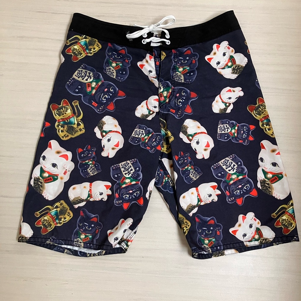 *SOLD* Lucky Cat Board Shorts